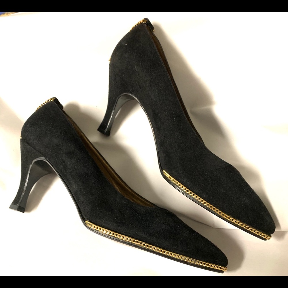 Stuart Weitzman Black Suede Shoes 5.5